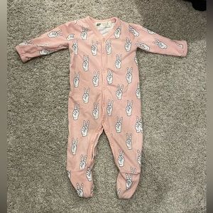 Monica and Andy Baby Girl Footed One Piece